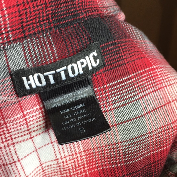 Red, White, and Black Flannel Shirt - Picture 3 of 3